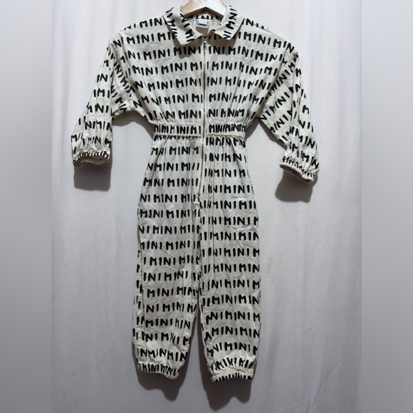 MINI PS MARKET jumpsuit for girls size 4 years white color with black letters - Picture 1 of 13